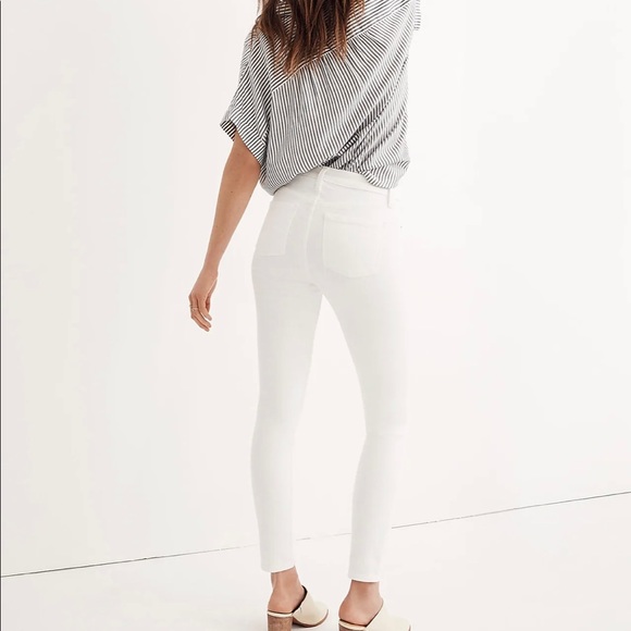 Madewell 9” high-rise skinny white denim - Picture 3 of 4